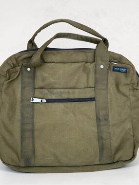 Jack Spade Olive Green Canvas Laptop Tote